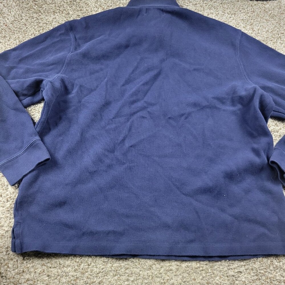 Polo Ralph Lauren Sweater Mens 2XL Blue Quarter Zip Long Sleeve - Picture 5 of 6